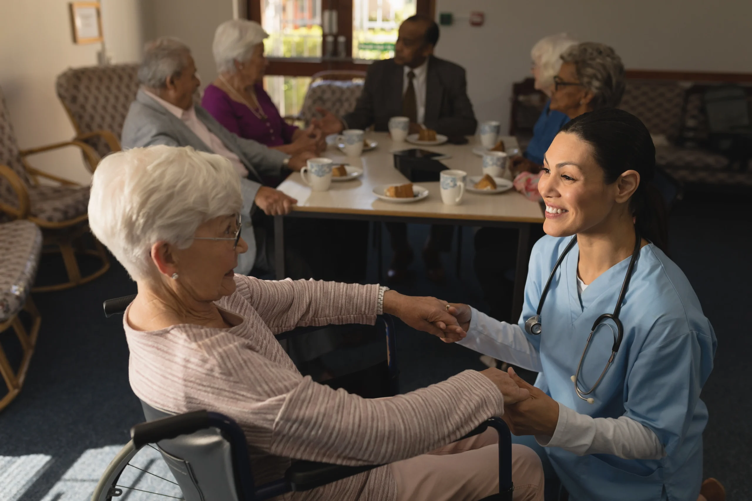 Elderly care at a Senior care facility