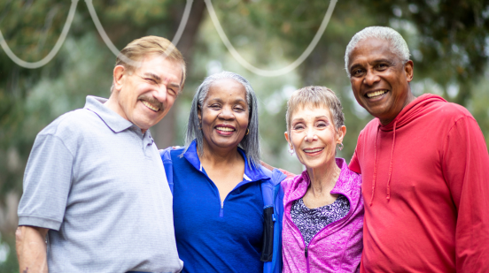 Group of happy seniors at an Assisted Living Facility